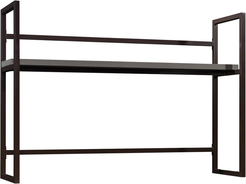 SAUDER Manhattan Gate Engineered Wood and Metal Computer Hutch in Mystic Oak - Image 1